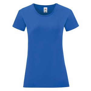 Fruit of the Loom SC61432 - Camiseta Iconic-T para mujer Real Azul