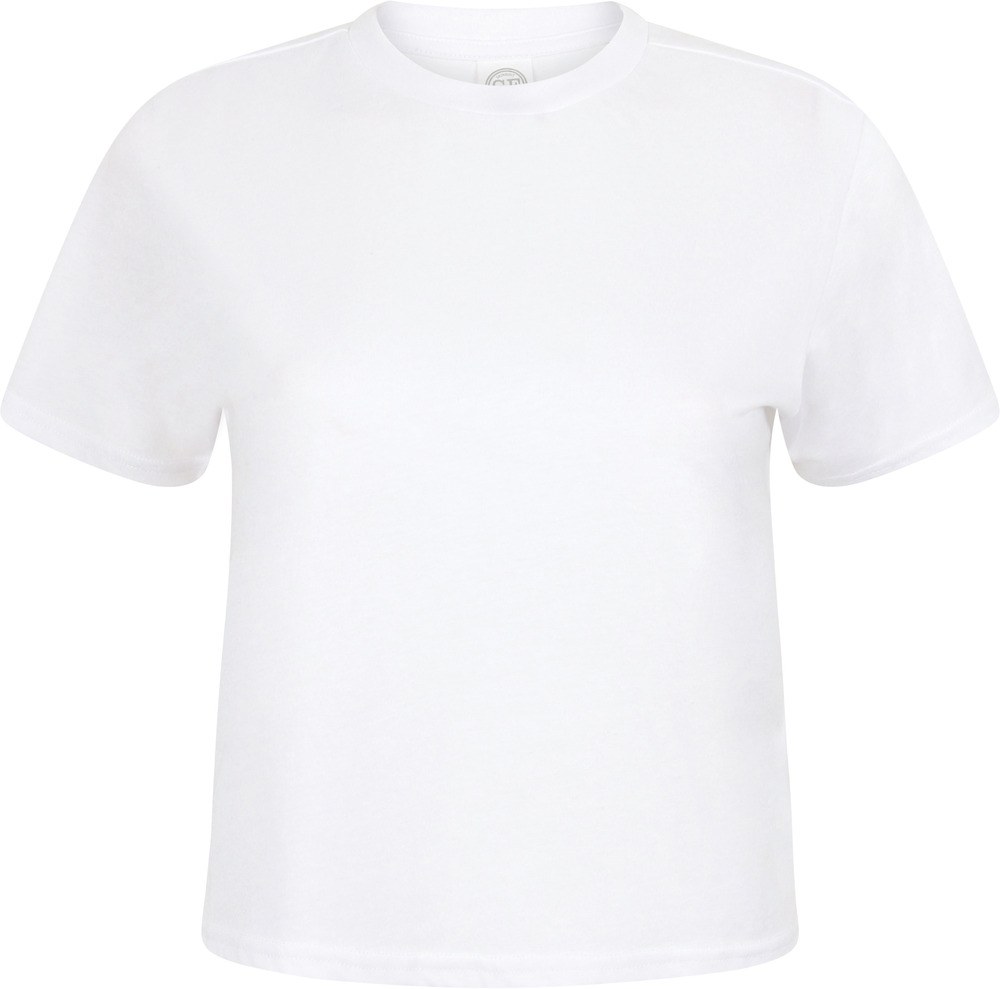 Skinnifit SK237 - Camiseta recortada cuadrada para mujer