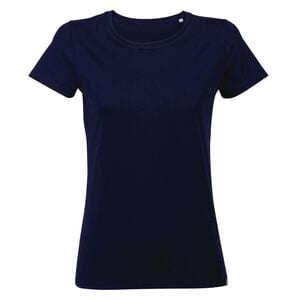 ATF 03273 - Lola Camiseta Mujer Cuello Redondo Made In France Azul marino