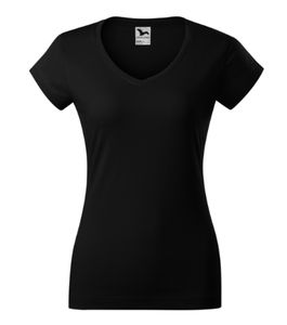 Malfini 162 - Camiseta de cuello en V fit Ladies Negro