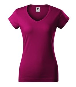 Malfini 162 - Camiseta de cuello en V fit Ladies FUCHSIA RED