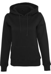 Build Your Brand BY139 - Sudadera con capucha orgánica para mujer Negro