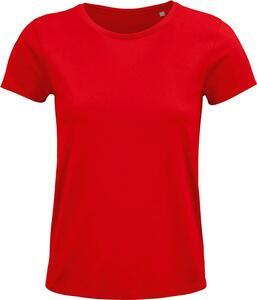 SOL'S 03581 - Crusader Women Camiseta Mujer Ajustada De Punto Liso Y Cuello Redondo Red