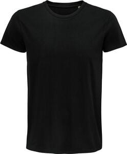 SOL'S 03565 - Pioneer Men Camiseta Hombre Ajustada De Punto Liso Y Cuello Redondo Negro profundo