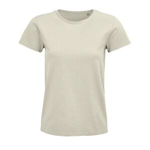 SOL'S 03579 - Pioneer Women Camiseta Mujer Ajustada De Punto Liso Y Cuello Redondo Naturales
