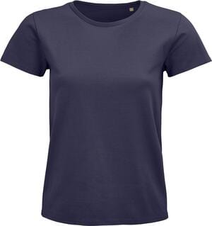 SOLS 03579 - Pioneer Women Camiseta Mujer Ajustada De Punto Liso Y Cuello Redondo