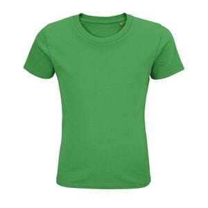 SOL'S 03578 - Pioneer Kids Camiseta Niño Ajustada De Punto Liso Y Cuello Redondo Verde pradera