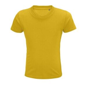 SOL'S 03578 - Pioneer Kids Camiseta Niño Ajustada De Punto Liso Y Cuello Redondo Amarillo