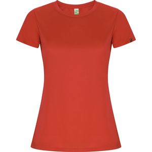 Roly CA0428 - IMOLA WOMAN Camiseta técnica de manga corta entallada con tejido de poliéster Reciclado CONTROL DRY Red
