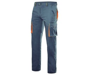 VELILLA V3024S - Pantalón elástico bicolor multibolsillos Grey/Orange