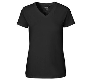 Neutral O81005 - Camiseta mujer cuello pico Black