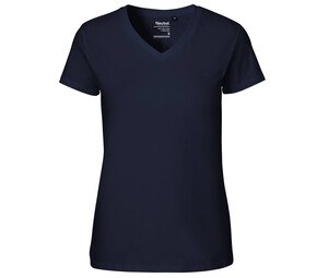 Neutral O81005 - Camiseta mujer cuello pico Azul marino