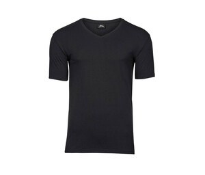 Tee Jays TJ401 - Camiseta elástica con cuello de pico Negro