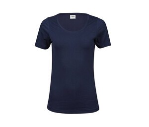 Tee Jays TJ450 - Camiseta elástica cuello redondo Azul marino