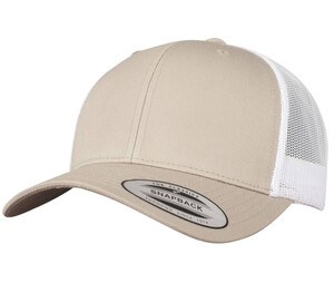 Flexfit F6606T - Gorra estilo camionero F6606T FlexFit Khaki/White