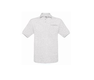 B&C BC415 - Polo hombre con bolsillo Gris mezcla