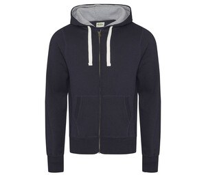 AWDIS JH052 - Sudadera gruesa con cremallera New French Navy / Heather Grey