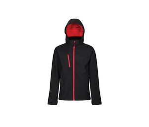 Regatta RGA701 - Chaqueta softshell con capucha para hombre Black / Classic Red