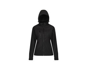 Regatta RGA702 - Chaqueta softshell con capucha para mujer Black / Black