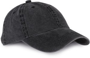 K-up KP165 - Gorra vintage - Seis paneles black washed