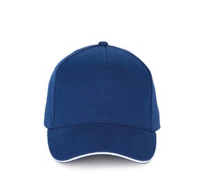 K-up KP189 - gorra de 5 paneles Azul royal / Blanco