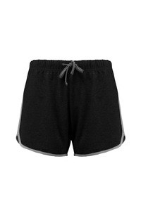 Proact PA1021 - Shorts de deporte mujer Black/Grey Heather