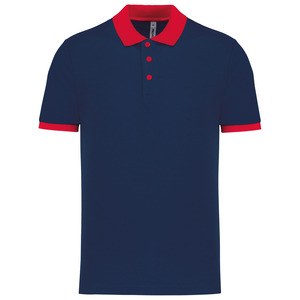 Proact PA489 - Polo piqué performance hombre Sporty Navy / Red