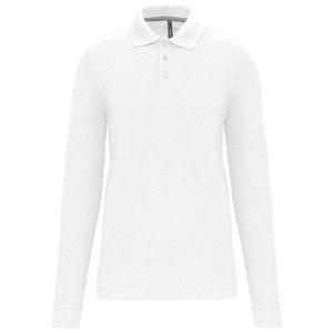 WK. Designed To Work WK276 - Polo Antibacteriano manga larga hombre White