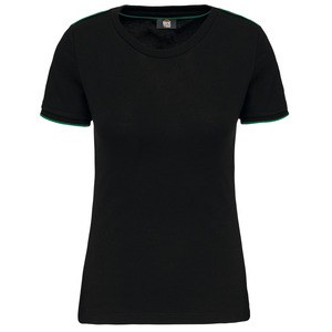 WK. Designed To Work WK3021 - Camiseta DayToDay mujer Black/ Kelly Green