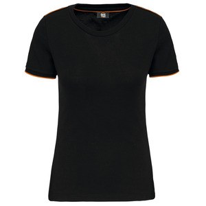 WK. Designed To Work WK3021 - Camiseta DayToDay mujer Black / Orange