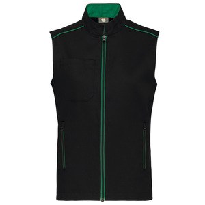 WK. Designed To Work WK6148 - Chaleco DayToDay hombre Black/ Kelly Green