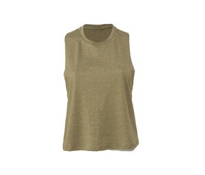 Bella+Canvas BE6682 - Camiseta sin mangas con espalda cruzada para mujer Heather Olive