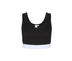 SF Women SK236 - Camiseta corta mujer Negro / Blanco