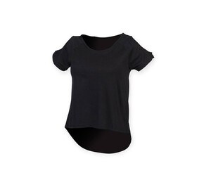 SF Women SK233 - Camiseta espalda muy larga Black
