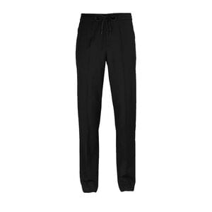 NEOBLU 03778 - Germain Men Pantalones De Traje Con Cintura Elástica Para Hombre Negro profundo