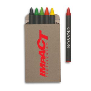 GiftRetail IT2172 - BRABO Estuche 6 lápices de cera Multicolor