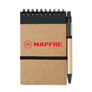 GiftRetail IT3789 - SONORA Libreta papel reciclado Negro