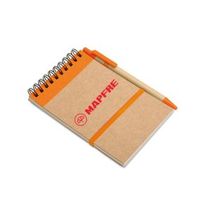 GiftRetail IT3789 - SONORA Libreta papel reciclado Naranja