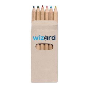 GiftRetail KC2478 - ABIGAIL 6 lápices de colores en caja Multicolor