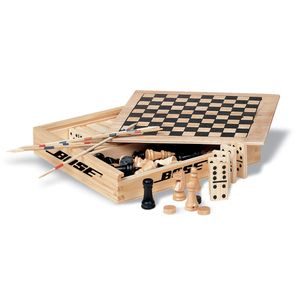 GiftRetail KC2941 - TRIKES 4 juegos en caja de madera Wood