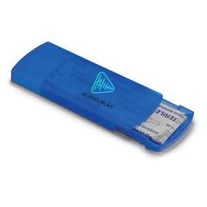 GiftRetail KC6949 - EVAN Tiritas en caja de emergencia Transparent Blue