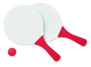 GiftRetail MO1911 - MINI MATCH Set pequeño de raquetas de pla Rojo