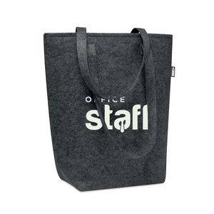 GiftRetail MO6185 - TASLO Bolsa compra fieltro RPET Gris Oscuro