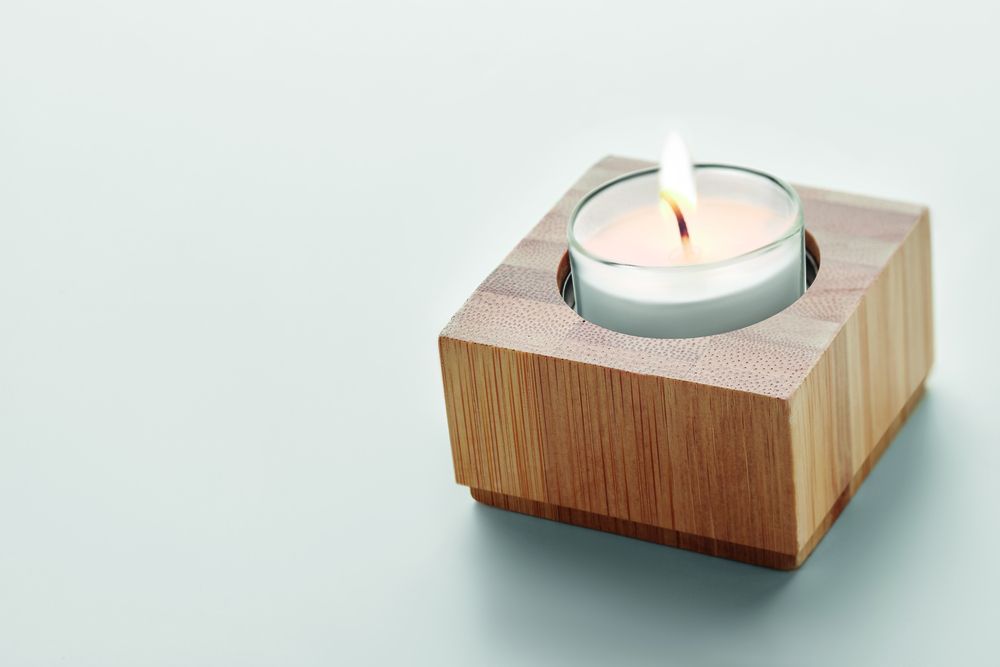 GiftRetail MO6319 - LUXOR Porta velas bambú