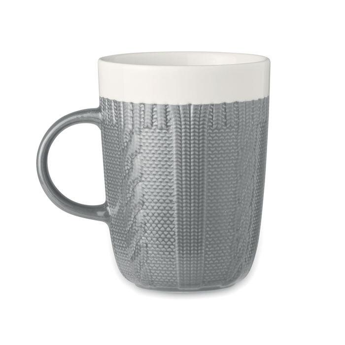 GiftRetail MO6321 - KNITTY Taza cerámica 310 ml