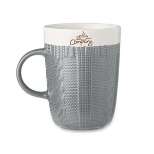 GiftRetail MO6321 - KNITTY Taza cerámica 310 ml Gris