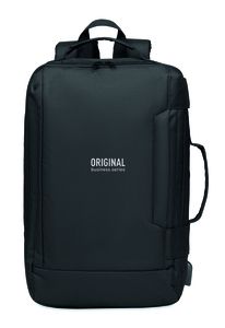 GiftRetail MO6329 - SINGAPORE Mochila portátil 300D RPET Negro