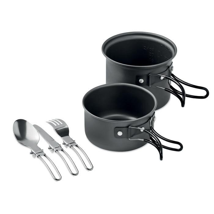 GiftRetail MO6337 - POTTY SET Set de camping con cubiertos