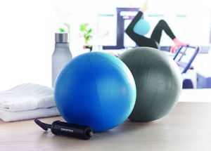 GiftRetail MO6339 - INFLABALL Balón de pilates con mancha Azul