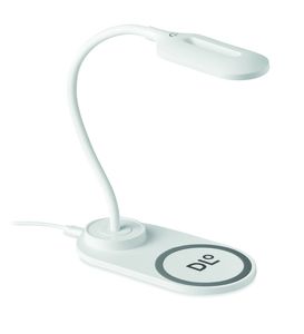 GiftRetail MO6349 - SATURN Lampara sobremesa cargador 10W Blanco